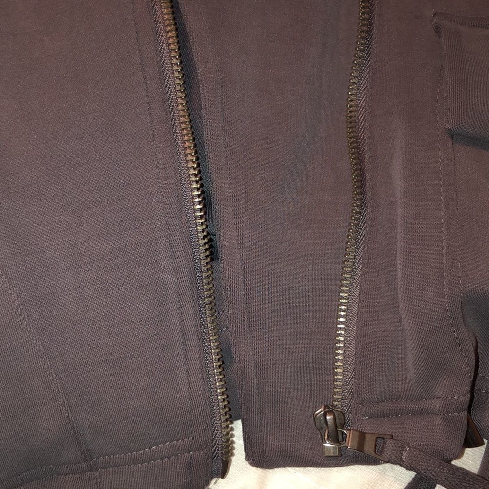 Anthropologie XL Marrakech Carbon Gray Moto Style Sweatshirt Jacket - Picture 16 of 16